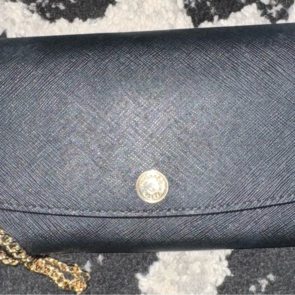 NEW YEAR SALE!!!!  Michael Kors Black Clutch Wallet with Gold Chain